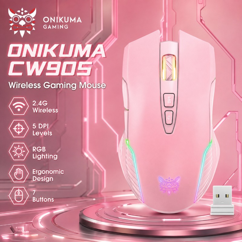 Pc Gaming X3D - ONIKUMA CW905 ワイヤレス/有線ゲーミングマウス 3600 DPI 2.4G