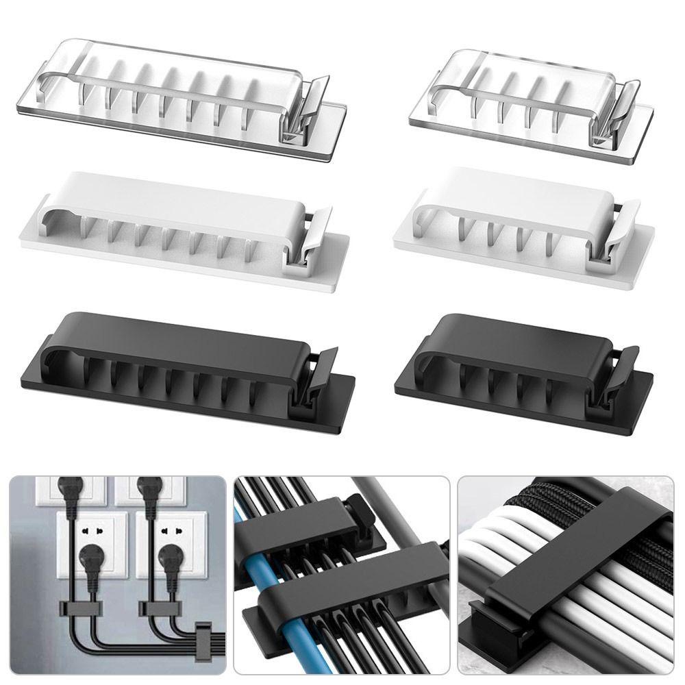 Desk Cable Organizer - ケーブルオーガナイザー 粘着式ケーブルクリップ USBケーブル管理クランプ 車載/家庭用デスク/壁掛けコードホルダー 充電コードワインダーマネージャー