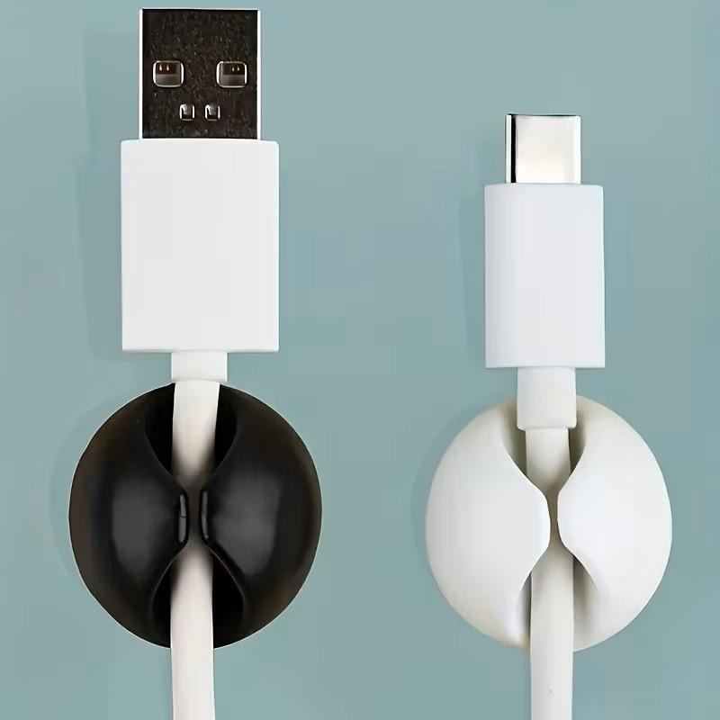 Desk Cable Organizer - 6/10/18ピースケーブルオーガナイザーセット、デスクトップケーブルホルダー、粘着式ケーブルマネージャー、家庭、オフィス、壁、ベッドサイドテーブル、車の充電ケーブルに最適 - データケーブルや各種ケーブルを整理するのに最適なツール