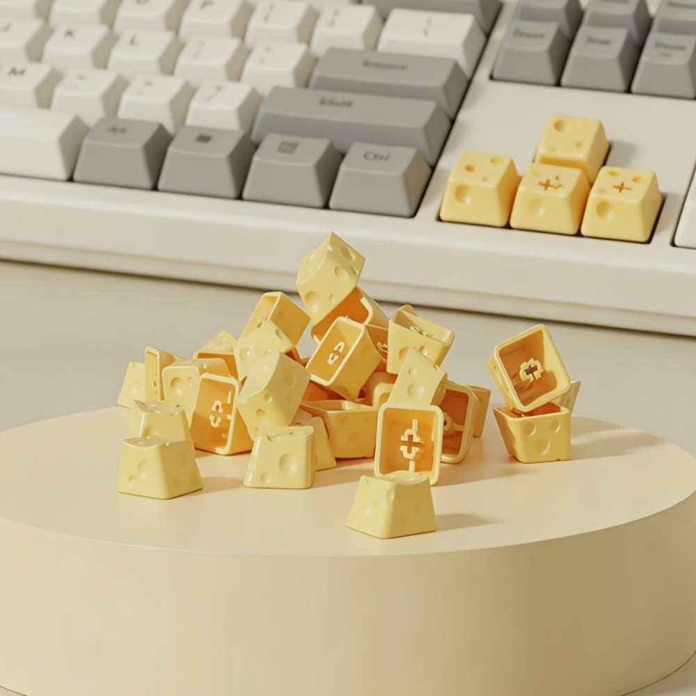 Pc Gaming X3D - 3D プリントチーズキーキャップかわいい食品型カスタムキーキャップユニバーサルチェリー MX メカニカルキーボード用クリエイティブデスク装飾 PC ゲーマー