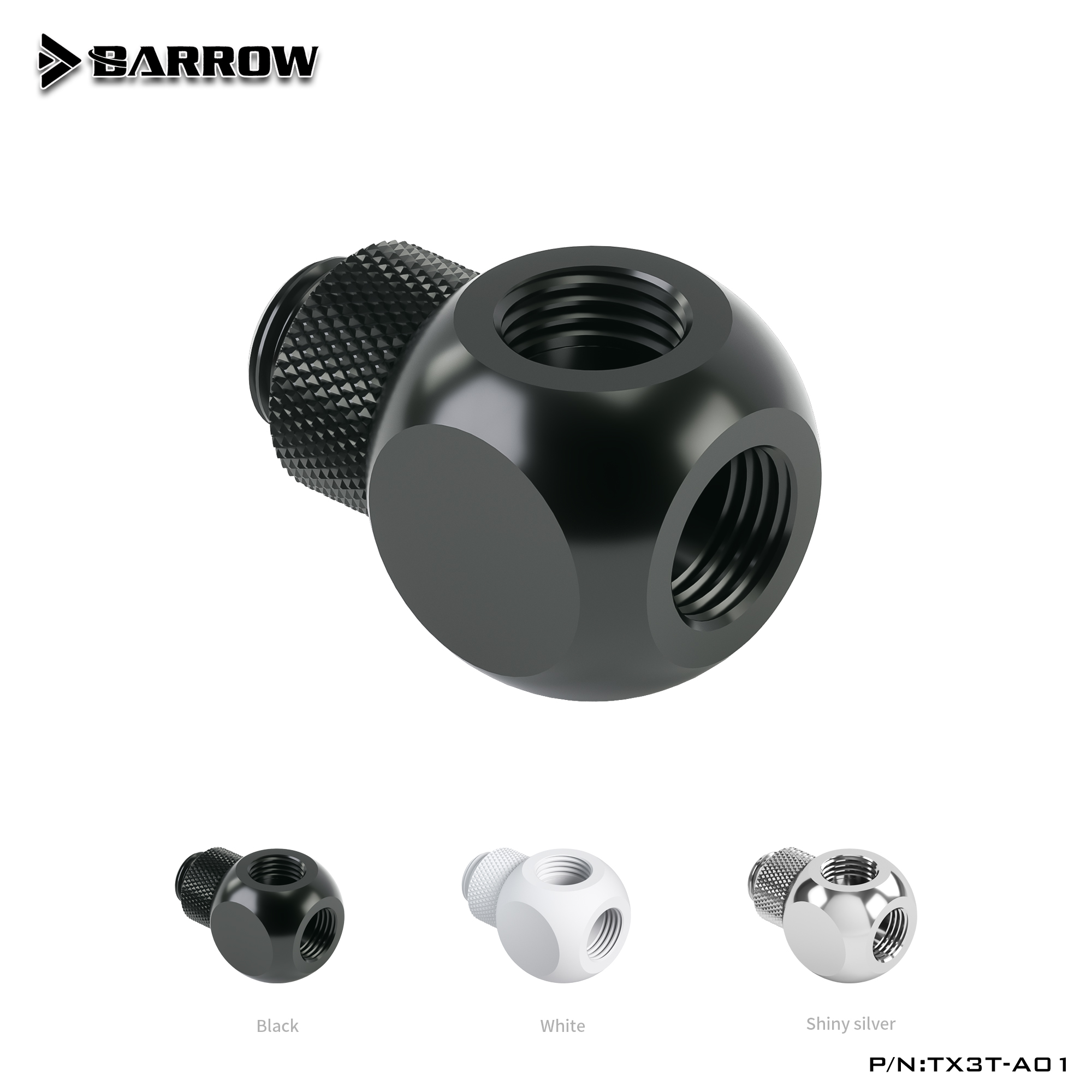 Pc Gaming Xịn - Barrow PC 水冷フィッティング キュービックチューブコネクタ 3Way/4Way/5Way T-Splitter/X-Splitter