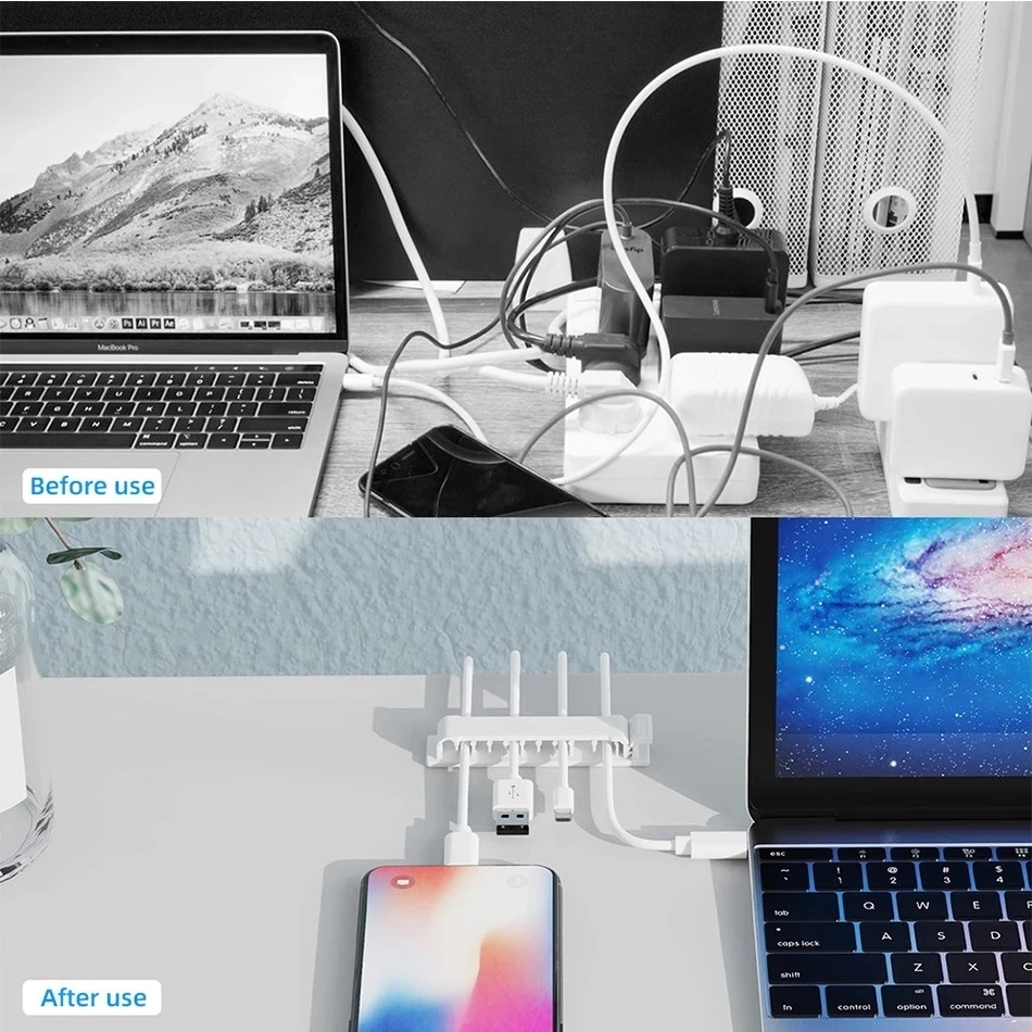 ケーブルオーガナイザー 粘着式ケーブルクリップ USBケーブ - Desk Cable Organizer のレビューと価格