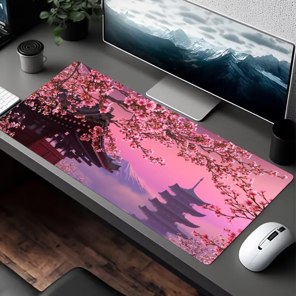 風景日本大型マウスパッドデスクパッドゴム製滑り止めエッジロッ - Japan Pc Gaming のレビューと価格