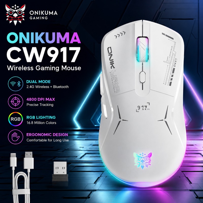 ONIKUMA CW917 ワイヤレス/有線ゲーミングマウス - Pc Gaming X3D のレビューと価格