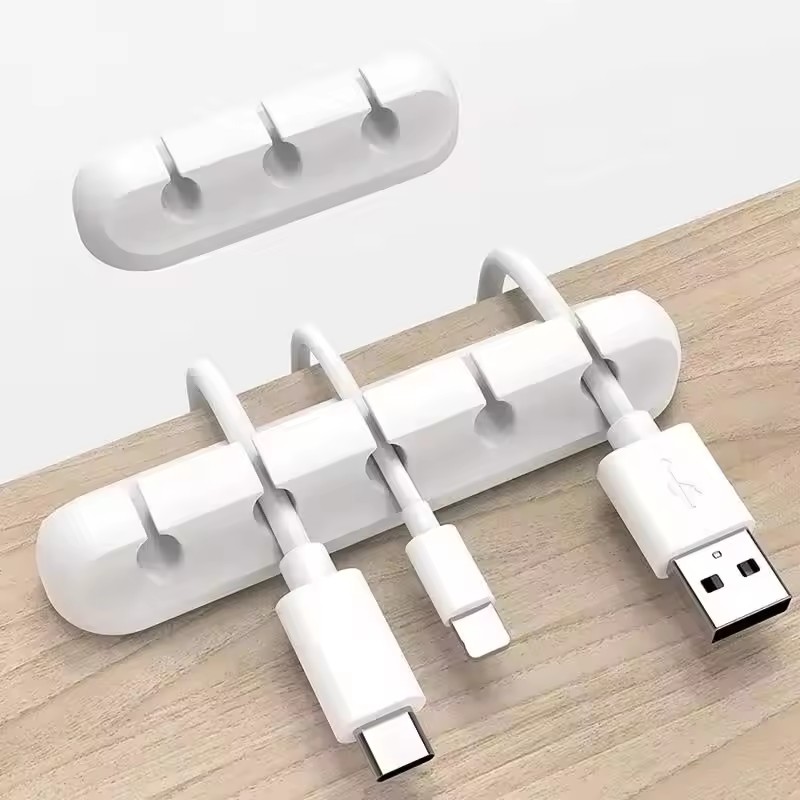 シリコーン USB ケーブル クリップ ワインダー オーガナ - Desk Cable Organizer のレビューと価格