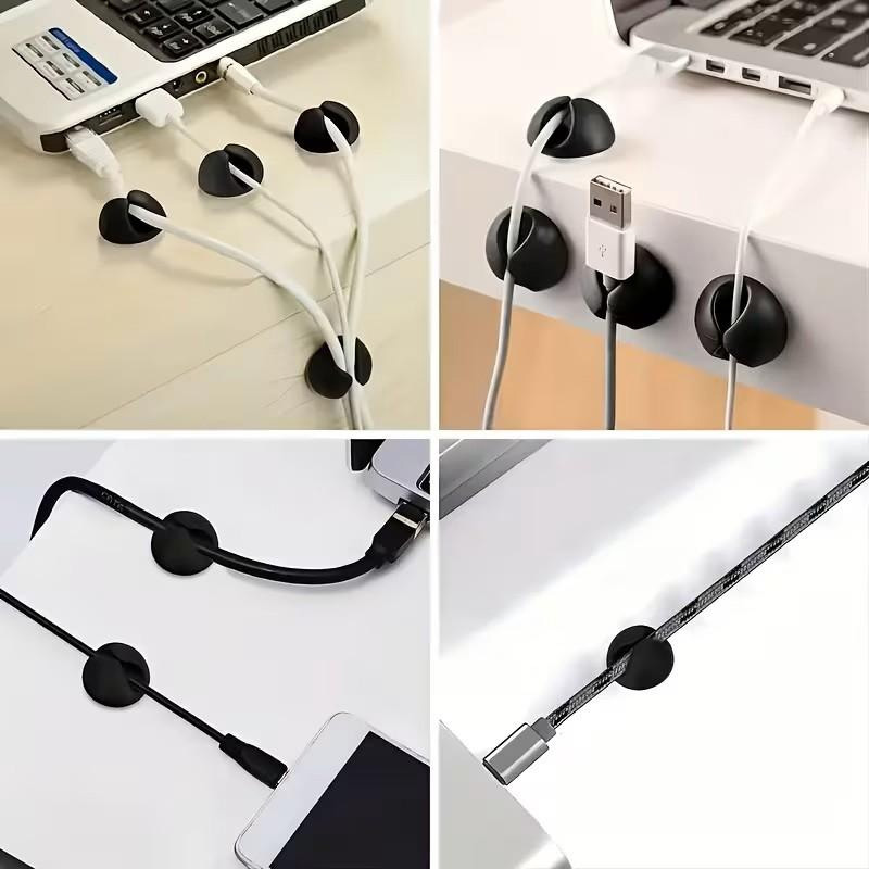 6/10/18ピースケーブルオーガナイザーセット、デスクトッ - Desk Cable Organizer のレビューと価格